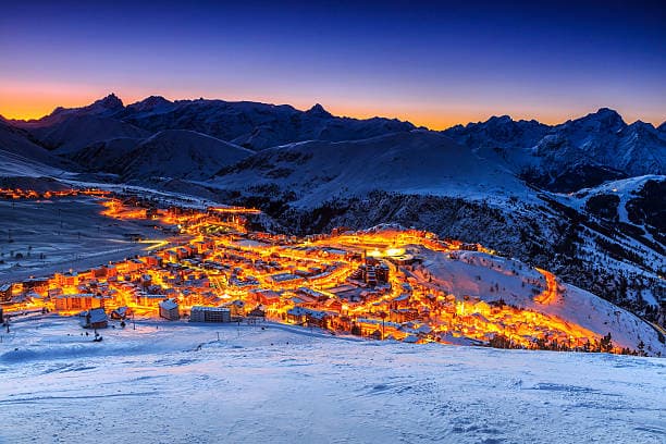 L'Alpe d'Huez de nuit